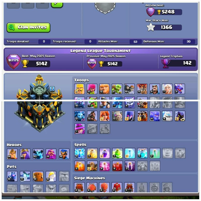 🏰 Clash of Clans акаунт | Ратуша 17 ратуша | Рівень 0