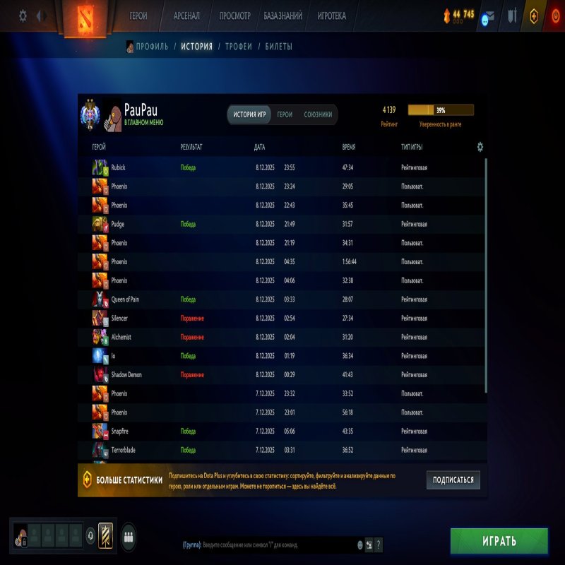 🏅 MMR 4140 | 🕒 5000 годин | 🛡 8200