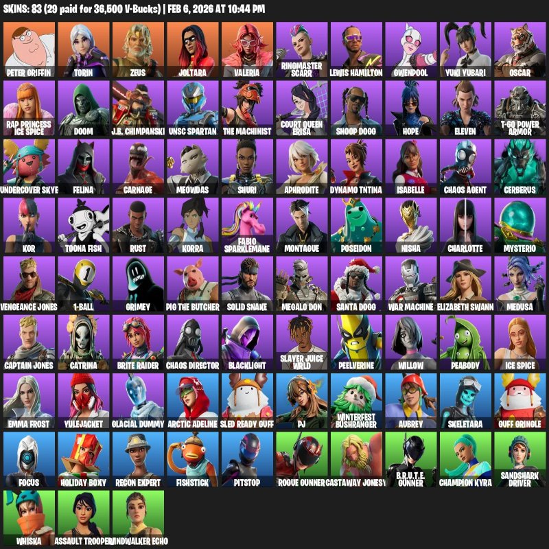 🎨 82 skins | 🌟 Fortnite account