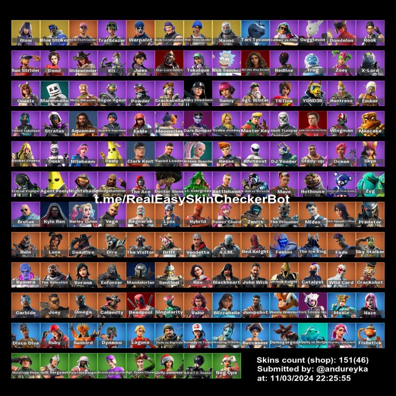 🎨 151 skins | 🌟 Fortnite account