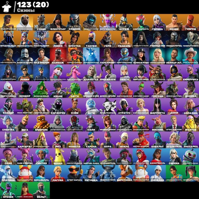 🎨 123 скінів | 🌟 Fortnite акаунт