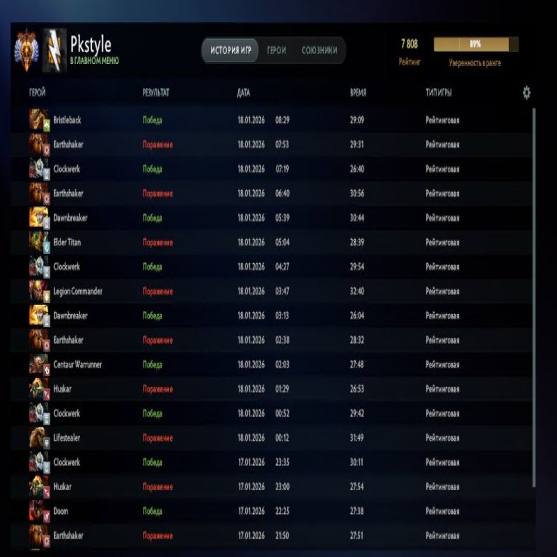 🏅 MMR 7808 | 🕒 196 годин | 🛡 11490