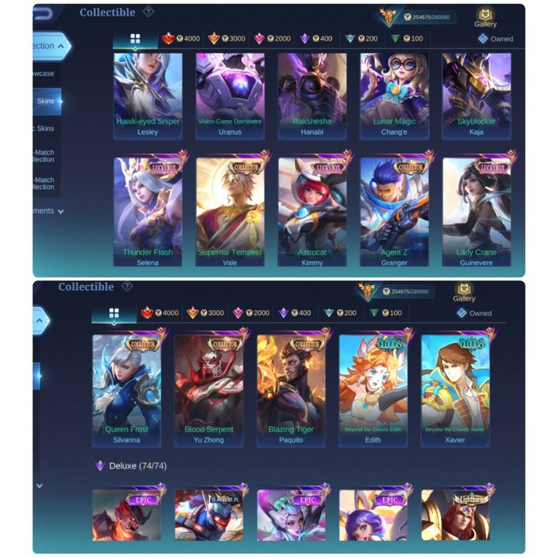 🎮 Mobile Legends account | Mythic | 130 heroes | 576 skins