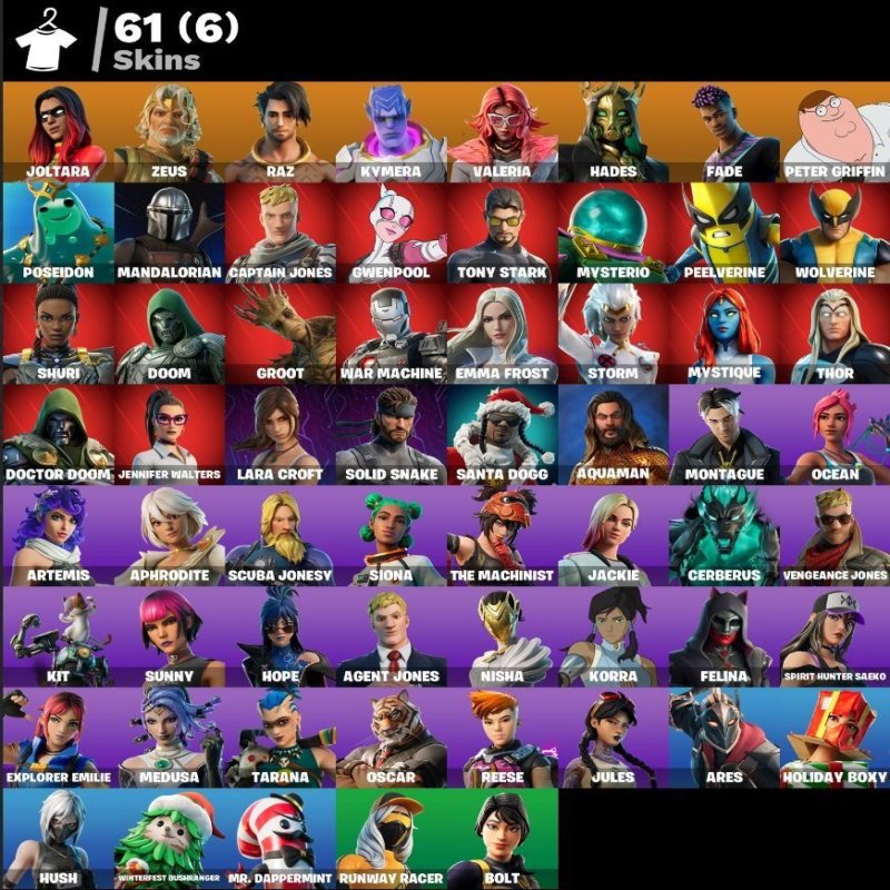 🎨 61 скінів | 🌟 Fortnite акаунт