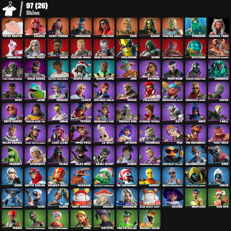 🎨 97 скінів | 🌟 Fortnite акаунт