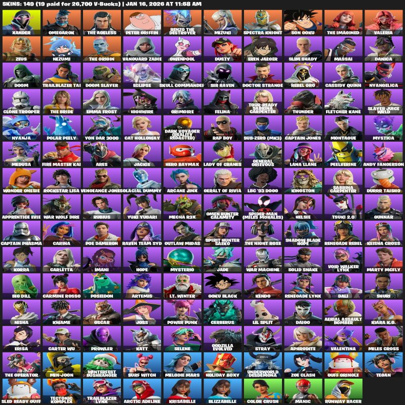 🎨 149 скинов | 🌟 Fortnite аккаунт