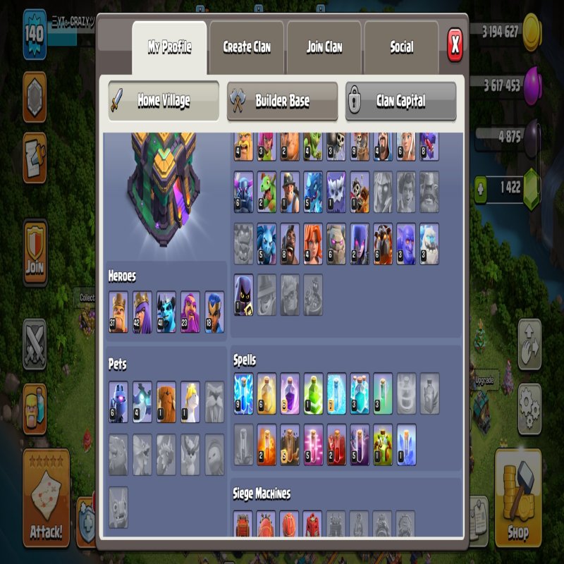 🏰 Clash of Clans акаунт | 14 ратуша | Рівень герой: 37/42/41/23/18