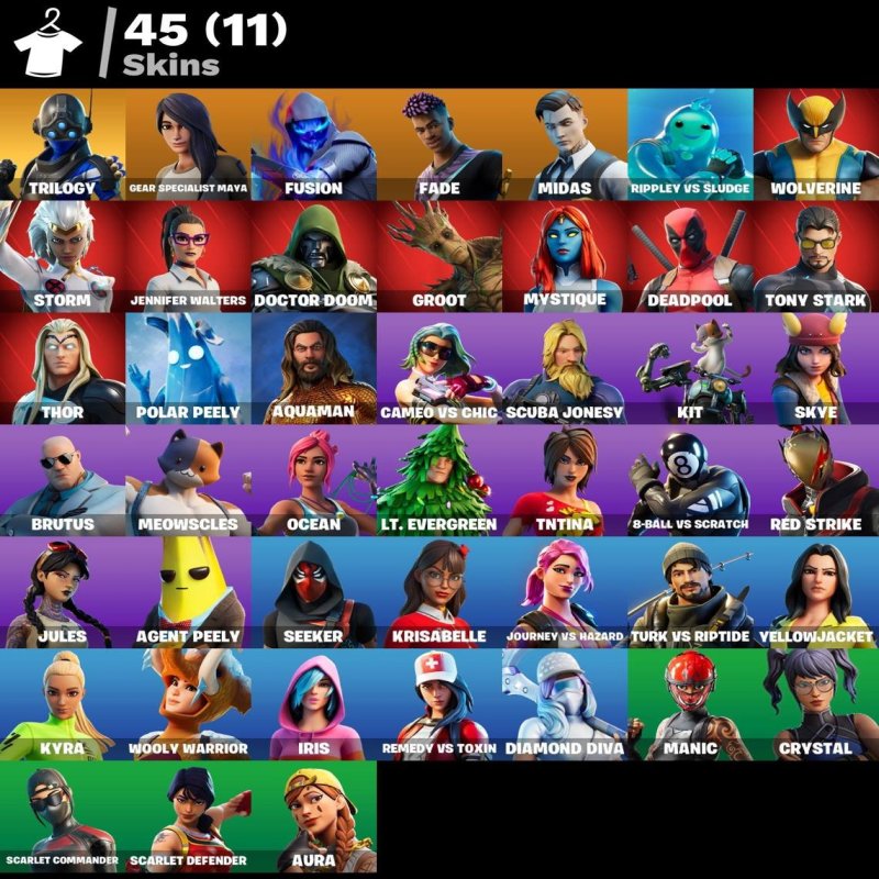 🎨 45 скінів | 🌟 Fortnite акаунт