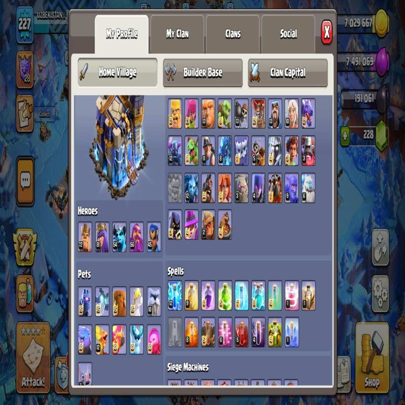 🏰 Clash of Clans account | Town Hall 18 | Level 75