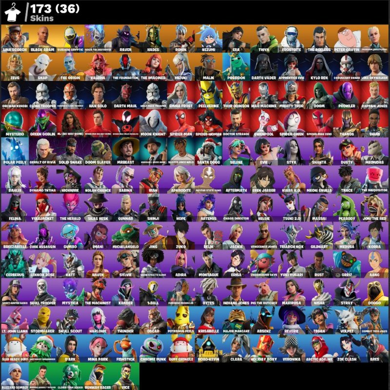 🎨 173 skins | 🌟 Fortnite account