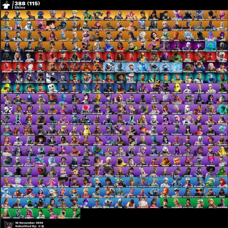 🎨 388 скинов | 🌟 Fortnite аккаунт