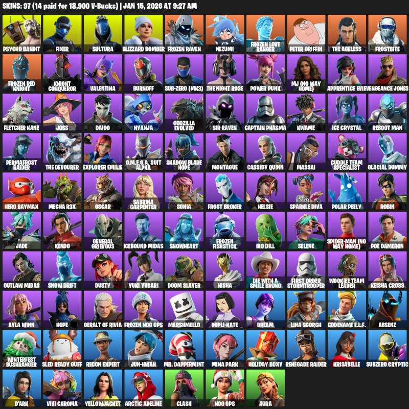 🎨 97 скінів | 🌟 Fortnite акаунт