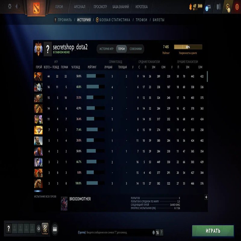 🏅 MMR 6000 | 🕒 200 годин | 🛡 12000