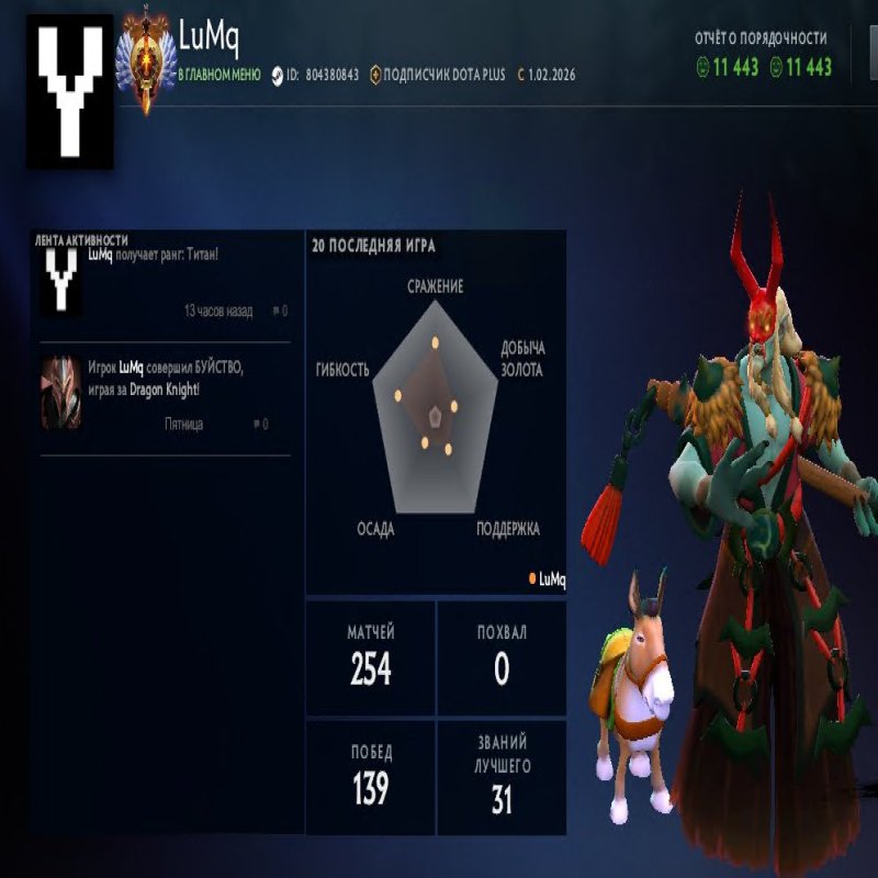 🏅 MMR 8128 | 🕒 395 годин | 🛡 10529