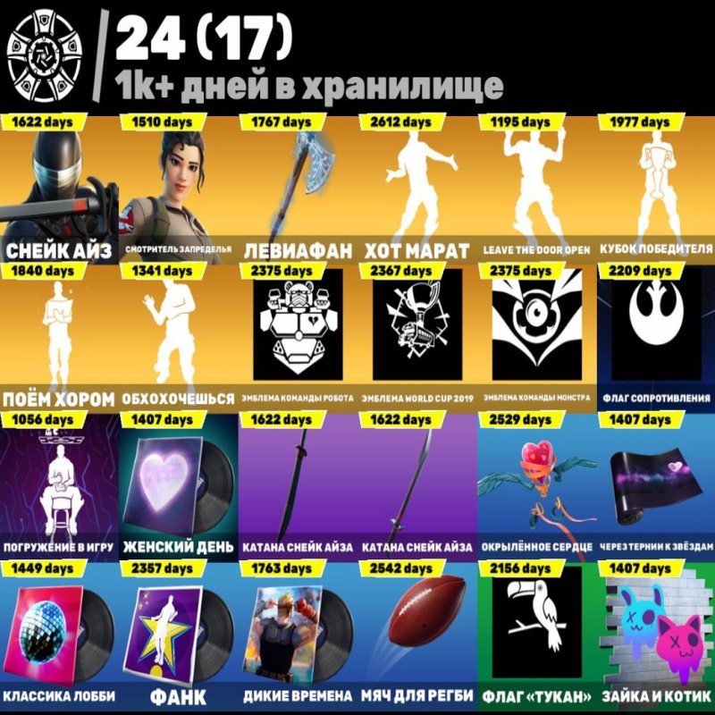 🎨 264 skins | 🌟 Fortnite account
