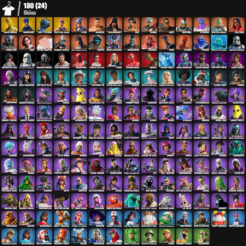 🎨 180 skins | 🌟 Fortnite account