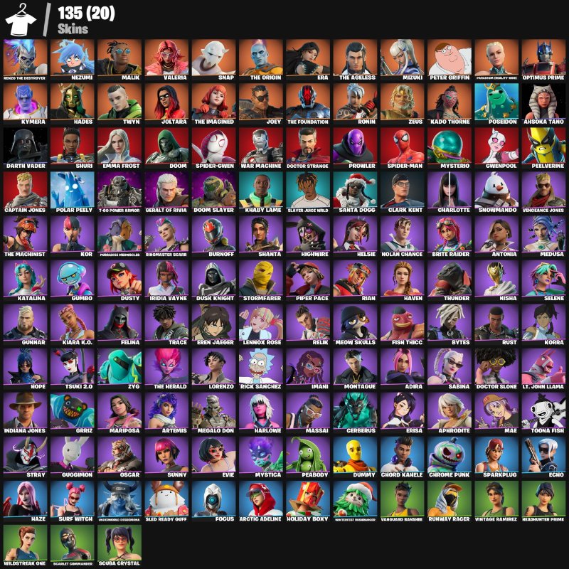 🎨 135 скінів | 🌟 Fortnite акаунт