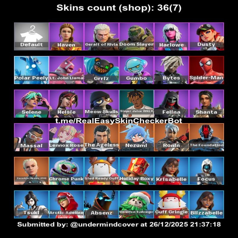 🎨 36 скінів | 🌟 Fortnite акаунт