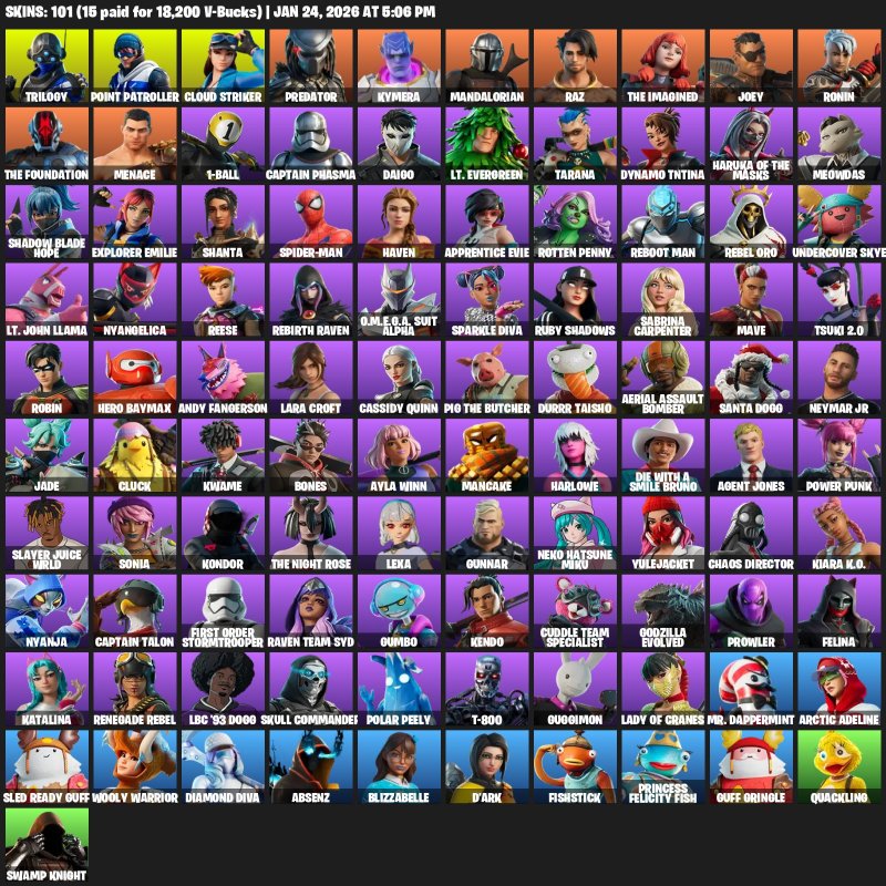 🎨 101 skins | 🌟 Fortnite account