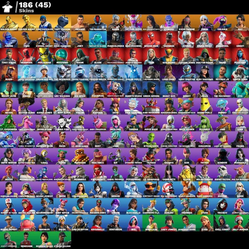 🎨 186 скінів | 🌟 Fortnite акаунт