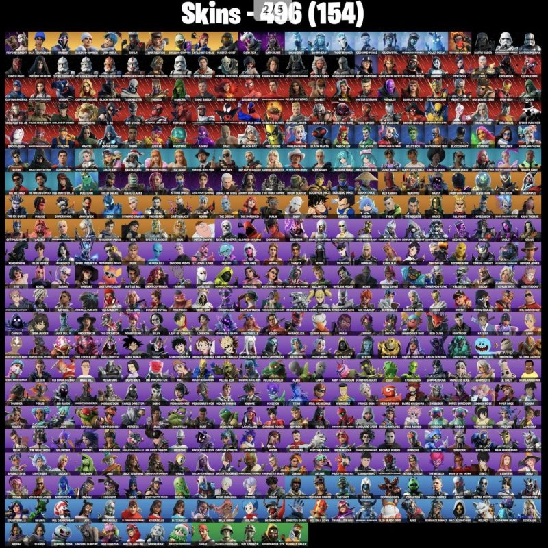 🎨 496 skins | 🌟 Fortnite account