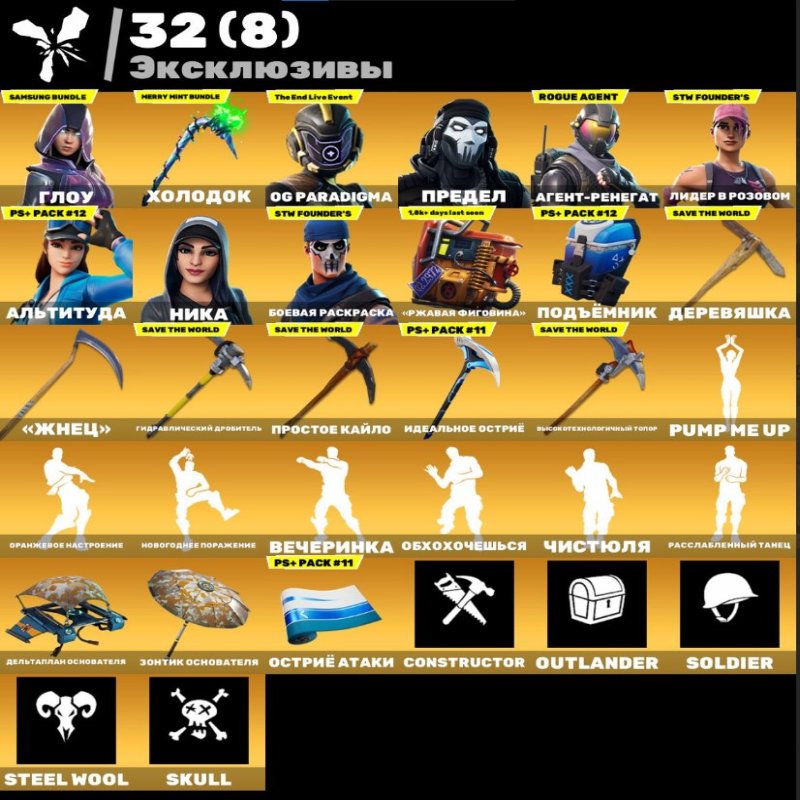 🎨 122 скінів | 🌟 Fortnite акаунт