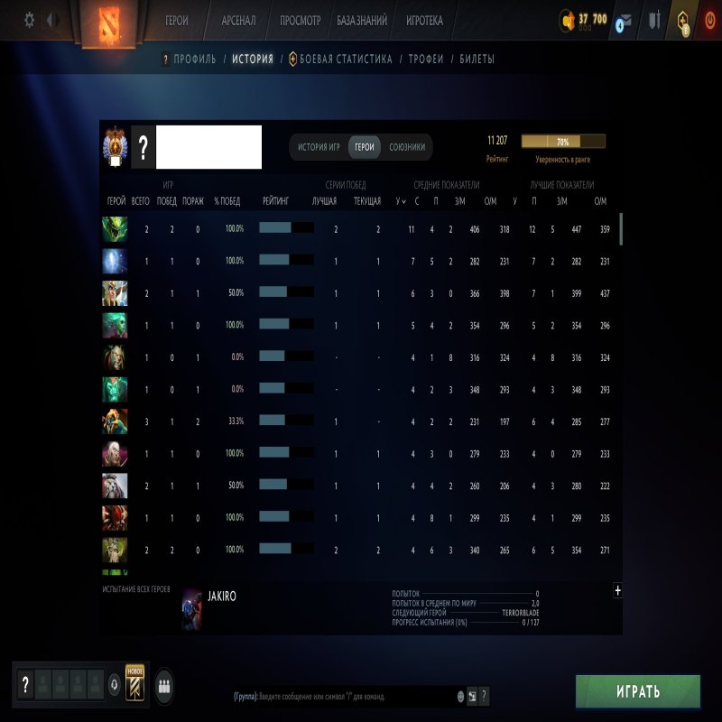 🏅 MMR 11207 | 🕒 155 годин | 🛡 10531