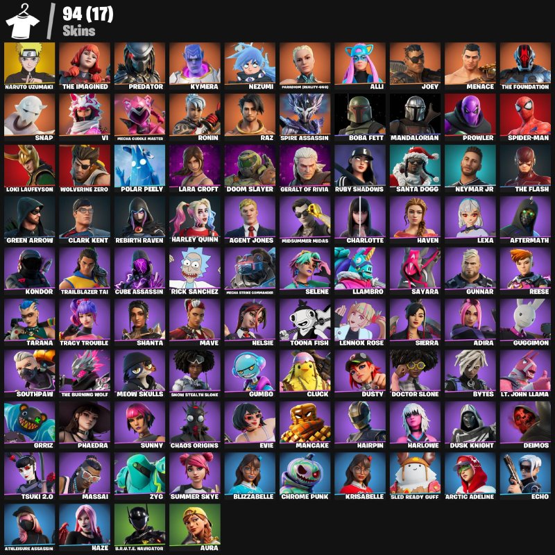 🎨 94 скінів | 🌟 Fortnite акаунт