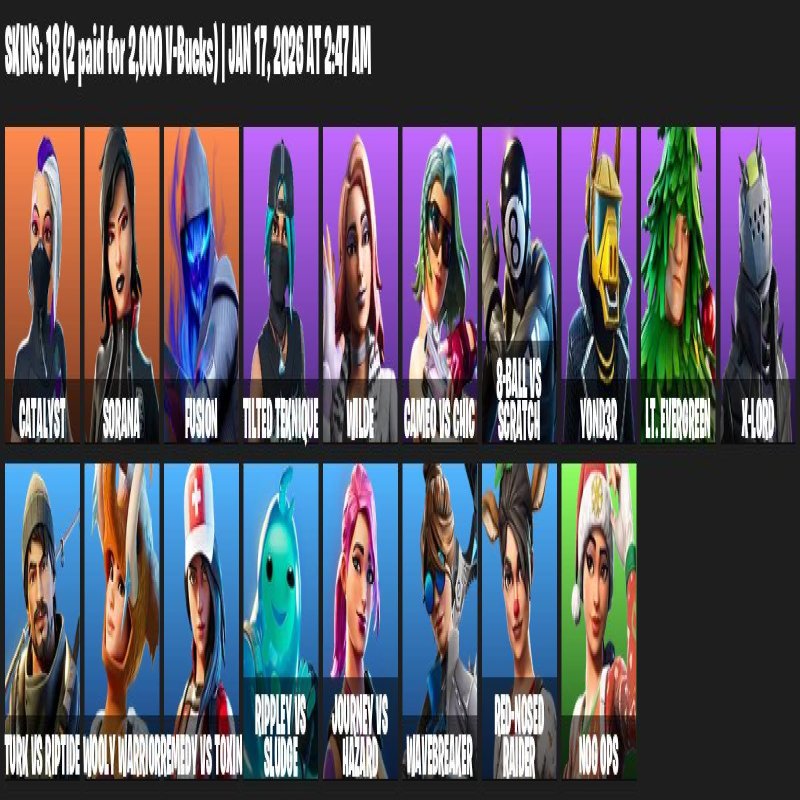 🎨 18 skins | 🌟 Fortnite account