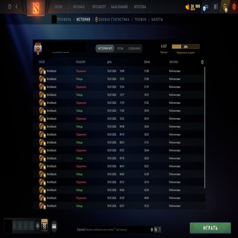 🏅 MMR 6037 | 🕒 137 годин | 🛡 11475