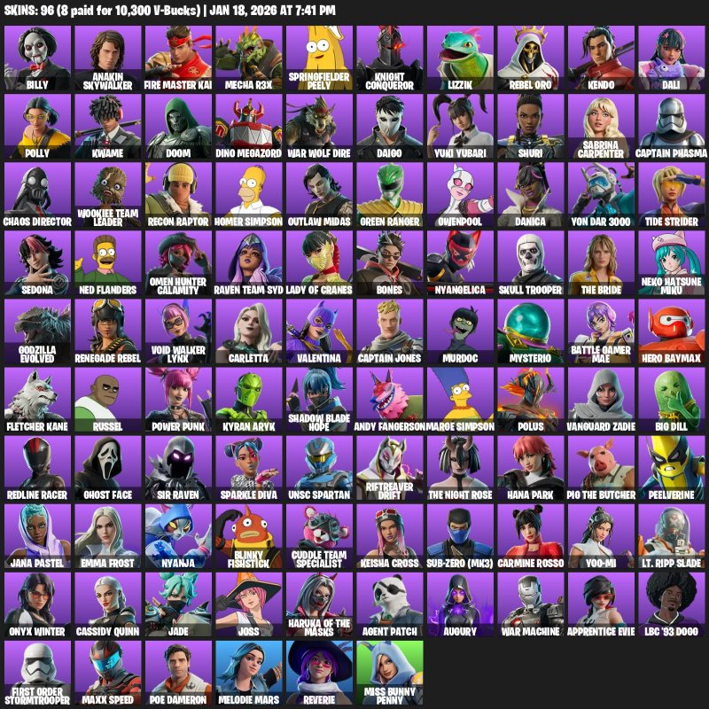 🎨 96 skins | 🌟 Fortnite account