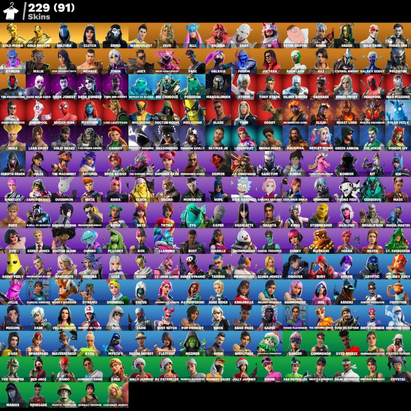 🎨 123 скинов | 🌟 Fortnite аккаунт