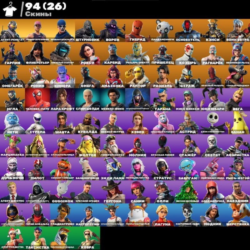 🎨 94 skins | 🌟 Fortnite account