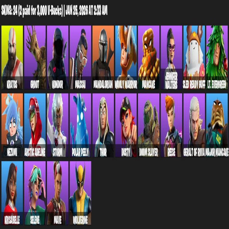 🎨 24 скінів | 🌟 Fortnite акаунт