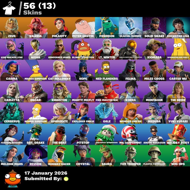 🎨 56 skins | 🌟 Fortnite account