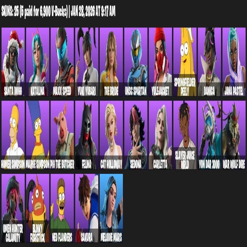 🎨 25 скінів | 🌟 Fortnite акаунт