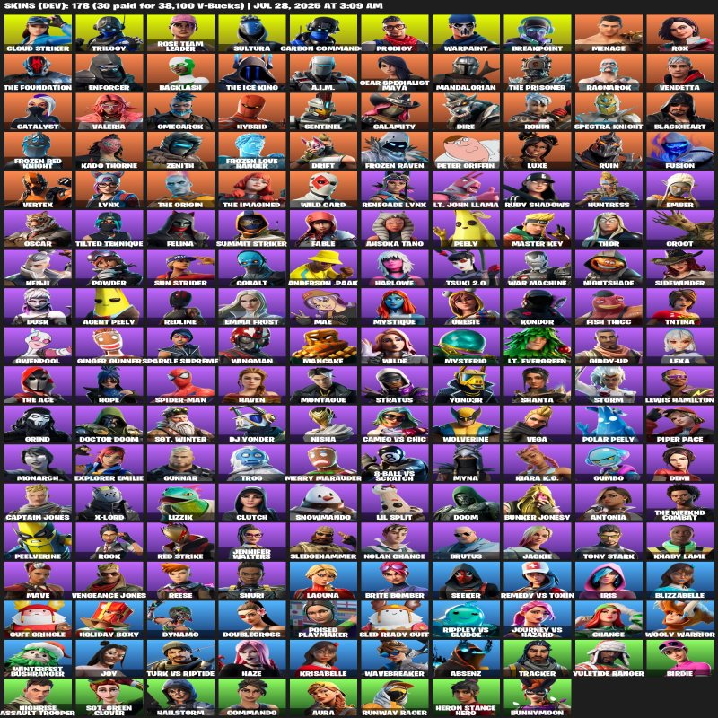 🎨 178 skins | 🌟 Fortnite account