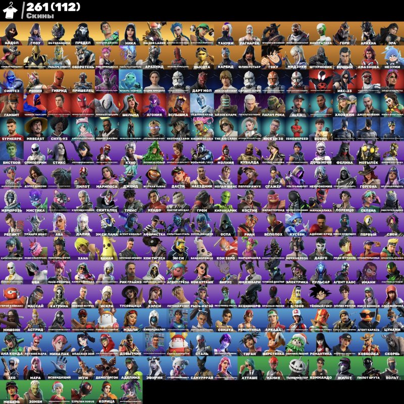 🎨 263 скінів | 🌟 Fortnite акаунт