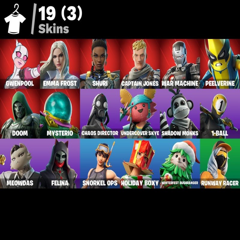 🎨 19 skins | 🌟 Fortnite account