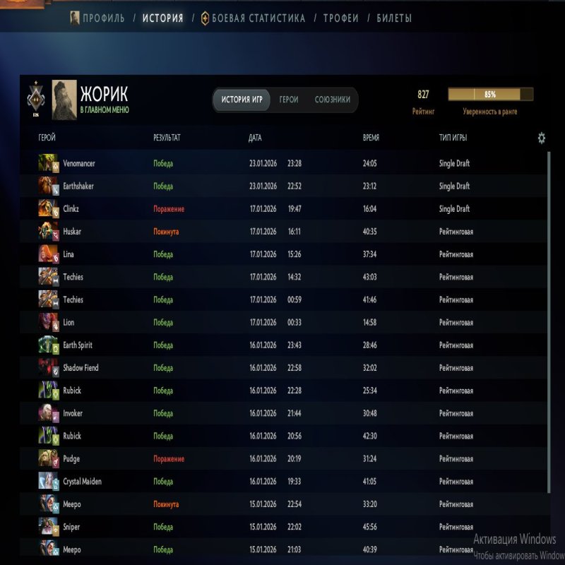 🏅 MMR 827 | 🕒 250 hours | 🛡 9953