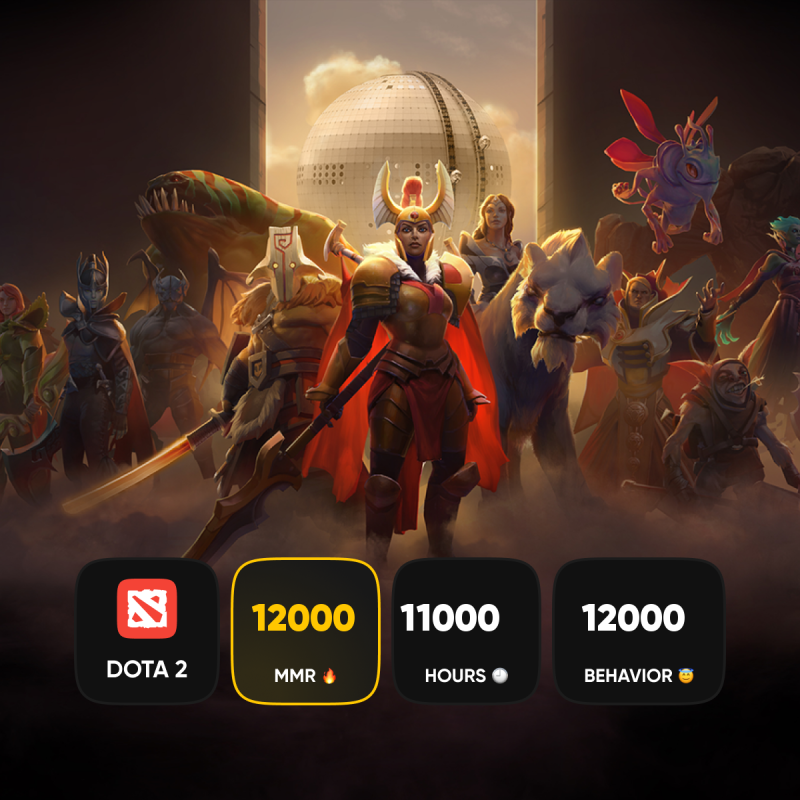 🏅 MMR 12000 | 🕒 11000 годин | 🛡 12000