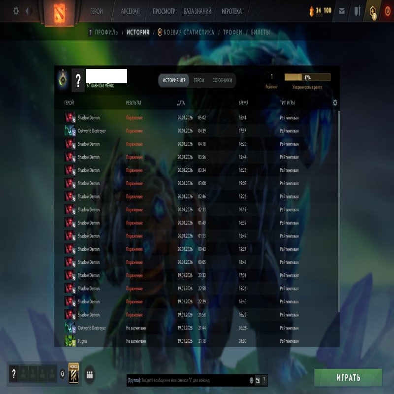 🏅 MMR 1 | 🕒 143 годин | 🛡 10828