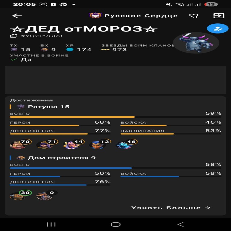 🏰 Clash of Clans акаунт | Ратуша 15 рівень | Рівень 1