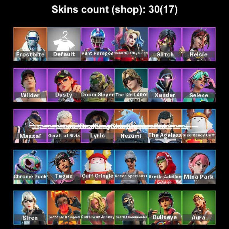 🎨 30 скінів | 🌟 Fortnite акаунт