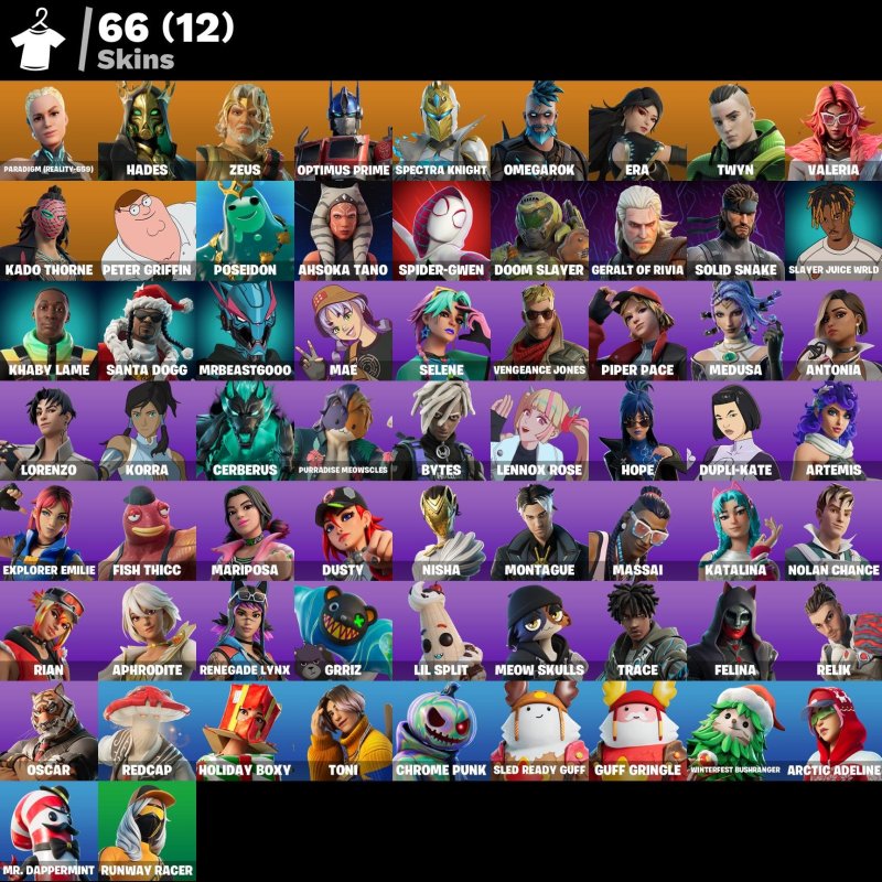 🎨 66 скінів | 🌟 Fortnite акаунт