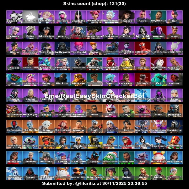 🎨 121 скінів | 🌟 Fortnite акаунт