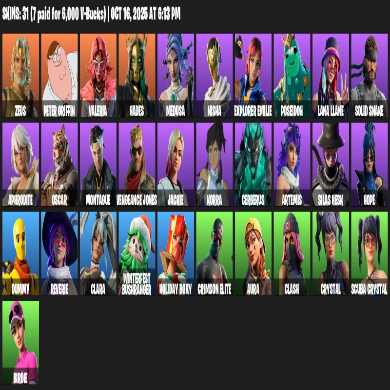 🎨 31 скін | 🌟 Fortnite акаунт