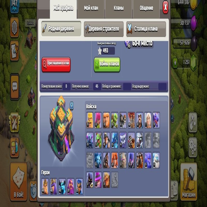 🏰 Clash of Clans акаунт | Ратуша 14 рівня | Рівень XX