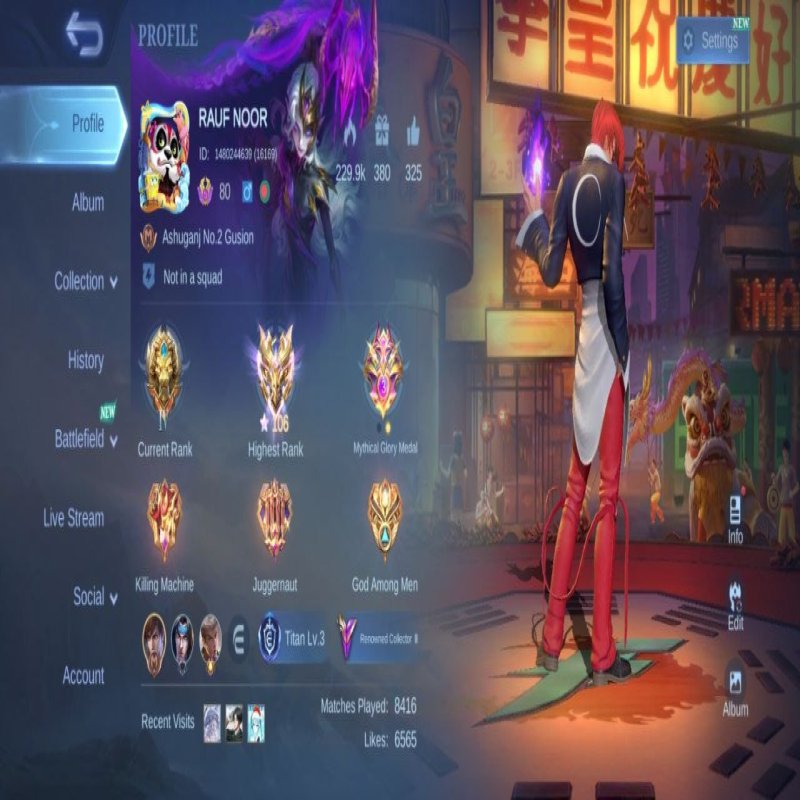 🎮 Mobile Legends акаунт | Міфічний Безсмертний | 110 героїв | 243 облич