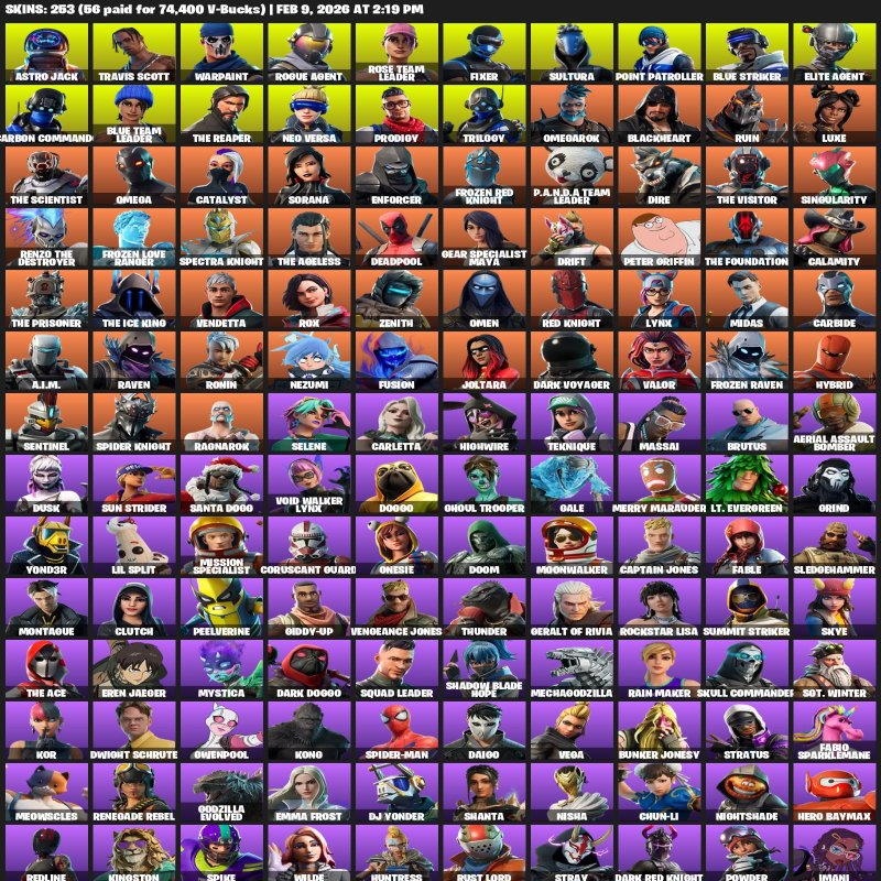 🎨 253 skins | 🌟 Fortnite account